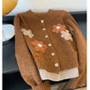 knit Cardigan women's Spring Autumn All-Match Casual Loose Long Sleeve Short Sweater Coat Female Knitwear Tops