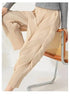 Versatile Slim Pleated Pencil Pants Women Elastic High Waist Solid Color Trousers Casual Autumn 2AA3771