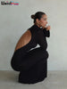 Backless Skinny Women Dress Skinny Stretchy Slim Bag Hip Bodycon Ladies Party Event Prom Mermaid Vestidos
