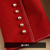 Female Autumn Winter Solid Color Korean Slim Thin Woolen Coat Women Mid-length Woolen Quilted Velvet Thickened Coat