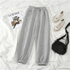 Gray women Sweatpants Autumn Baggy Oversize Sports Pants Black winter thick Joggers Streetwear Trousers