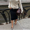 Women's Knitwear Faux Fur Collar Patchwork Knitted Cardigan Autumn Female Long Sleeve Single Breasted Solid Coats Chic Partywear