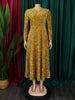 Vintage Sequin Women Church Swing Dresses Long Sleeve O-Neck High Waist Elegant Glitter Banquet Party Evening Dress