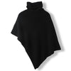 Cozy Solid Color Turtleneck Poncho Soft Loose Fit Cashmere Pullover Thin Warm Bat Sleeve Pullover for Women