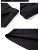 Black Wide-Leg Pants Autumn Flowy Ankle-Length Side Zipper Detail Trousers Office Lady Commuter Bottoms A1738