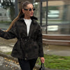 Camouflage Stand Collar Jackets Women's Casual Zipper Drawstring Waist-cinching Pockets Coat Autumn Ladies Outwear