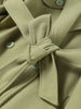 Urban Solid Double Breasted Long Women Coat Loose Full Sleeve Belt Double Breasted Female Jacket Autumn Winter Lady Top