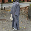Arabic Women Corduroy Abaya Dress Ramadan Dubai Muslim Modest Cardigan Islamic Autumn Winter Warm Turkey Loose Solid Robe
