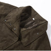 Chic Green Suede Lace Up Jackets Women Loose Stand Collar Belt Long Sleeve Buttons Coats Autumn Winter Lady Outwear