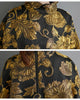 Gold Flowers Jacquard Korean Style Woman Winter Loose Fit Chic Dress Big Size Turtleneck Girls Unique Casual Robe JJXD679