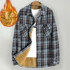 Winter Plus Velvet Thick Warm Plaid Shirt Coat Women Harajuku Long Sleeve Casual Check Blouse Thermal Fleece Woman Outwear