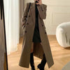 Korean Style Chic Office Lady Long Blazers Elegant Double Breasted Blazer Jacket Women Streetwear Trench Coat
