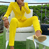 Autumn Winter Streetwear Women's Set Long Sleeve Blazer Pants Suit Office Lady Tracksuit Two Piece Set Fitness Outfits