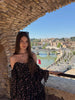 Autumn Women Vintage Floral Print Chiffon Dress Sexy Semi-Sheer Long Sleeve Layered Ruffle Ladies Short Dress