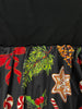 Plus Size Women's Cute Christmas Print Dress, Long Sleeve Gingerbread & Candy Pattern Midi Dress, Festive for Holiday Part