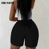 Women Sporty Activewear Draped Shorts Yoga Jogger Elastic Shorts