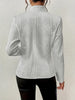 Autumn and Winter Woman Textured Button Front Blazer Stand Collar Long Sleeve Fit for Office and Casual Wear Suit Jacket