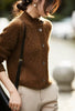 100% pure cashmere cardigan women's winter coat thickened loose knit sweater coat