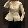 Frog Closure Velvet Tassel Jacket Slim Long Sleeve Mandarin Collar Spring Elegant Women Outerwear Chic Lady Coat