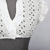 Vintage Hollow Out Maxi VestidosLong Puff Sleeve Dress Women Autumn WaitedRobe Stand Collar Button Dresses