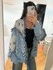 Cardigan Paisley Print Sweater Women's Coat Stand Collar Top Long Sleeves Thick Knit Fabric Spring Woman Clothes Daily Outerwear