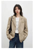 Retro Women Blazers Korean Casual Laple Loose Solid Office Lady Suit Jackets Female Clothing Spring Autumn