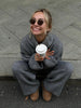 Women's Autumn Winter Collared Half Zip Ribbed Knit 2-Piece Set Oversized Wide Leg Pants Sweater Suit