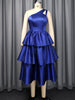 Women Elegant Shiny One Shoulder Ruffle Layered Christmas Party Dresses Date Out Birthday Wedding Guest Event Occasion Gowns