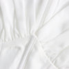Solid Dresses For Women Deep V Neck Long Sleeves High Waist Patchwork Folds Minimalist Dress Female Clothing