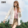 Coat Women Imitation Lamb Wool Polar Fleece Double-Sided Wear Loose Winter Contrast Color Simple Hooded Jacket