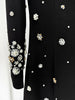 High Street Designer Party Vestido Women's Formal Long Sleeve Beaded Long Maxi Dress