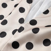 Satin Polka Dots Women's Maxi Dress Suit Ribbon V Neck Full Sleeve Waist Cinching Skirt Sets Evening Party Outfits