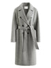 Stylish Women's Petite Wool Overcoat with Suit Lapel Winter 100% Wool Coats Suit Collar Long Winter Coat