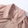 Casual Grid Drawstring Loose Coat Women Stand Collar Button Waist-Closed Female Jacket Spring Lady Street Outwears Chic