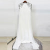 High Street Party Vestido Women's Full Sleeve Diamonds Beaded Maxi Long Dress