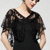 1920s Sequin Flapper Shawl Vintage Thin Breathable Shiny Cape Elegant Style Outside Short Cloak For Women Banquet