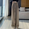 Elegant Wide Leg Pants Women Korean Style High Waist Black Baggy Pants Office Ladies Loose Suit Trousers Streetwear