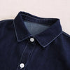 Blue Denim Tops for Women Spring and Autumn Asymmetrical Loose Design Pocket Casual Jacket