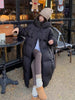 пуховик женский зимний Warm Winter Women Coat Long Jacket Korea Oversized Loose Hooded Coats Female Casual Long Overcoat 다운패딩