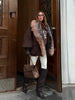 Winter Faux Fur Collar Woolen Coat Women Vintage Thick Hooded Long Sleeve Oversized Warm Jacket Lady High Streetwear