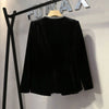 Gold velvet beaded Women Blazer Korean Autumn Long Sleeve Office Work Blazers Lady Jackets Coat Female Tops