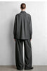 Minimalist Women Stripe Shirt Autumn Lapel Concealed Placket Loose Wide Leg Pants Casual Trousers Separate 12623109