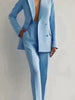Two Piece Suit Women's Blazer Suit Office Lady Long Sleeve Blazer and Pant Sets