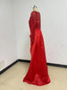 Women Party Dress Long Sleeve Sequins Empire Mesh Elegant O-neck Lady Big Swing Banquet Temperament Clothing