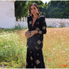 Vintage Printed Blazer Jacket Women's Pants Sets Shoulder Pads V Neck Lace Up Full Sleeve Jackets Wide Leg Pant Lady Outfit