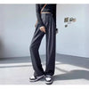 Women Suit Pants Spring Autumn High Waist Slimming Draping Straight Casual Loose Wide Leg Trousers For Office Daily Wear