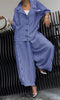 Spring Fall Women's 2 Piece Set Suit Office Lady Floral Striped Loose Blazer Casual Wide Leg Pants Suits For Women Clothing
