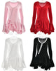 Women's A-Line Bodycon Mini Dress Ruffle Hem V-Neck Asymmetrical Buttons Long Sleeve Short Dress Party Streetwear Outfits