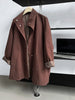 Temperament Short Trench For Women Lapel Single Breasted Solid Color Pockets Design Coat Spring Autumn 2Z2225