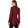 Womens Swallowtail Jacket Lapel Tuxedo Coat Tailcoat Blazer Vintage Outerwear for Nightclub Cocktails Waitress Cosplay Costume
